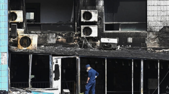the fire broke out at the beijing changfeng hospital in the fengtai district greg baker afp the fire broke out at the beijing changfeng hospital in the fengtai district greg baker afp