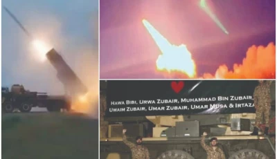 clockwise pakistan launches al fatah missiles at targets in india a screengrab shows destruction caused by the strikes on the india side of the border a banner inscribed with the names of children martyred in indian aggression is seen mounted on a missile battery launch truck photos app