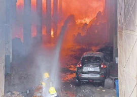 fire brings down factory fire brings down factory