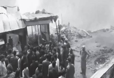 fire destroys 47 shops in historic ajk bazaar