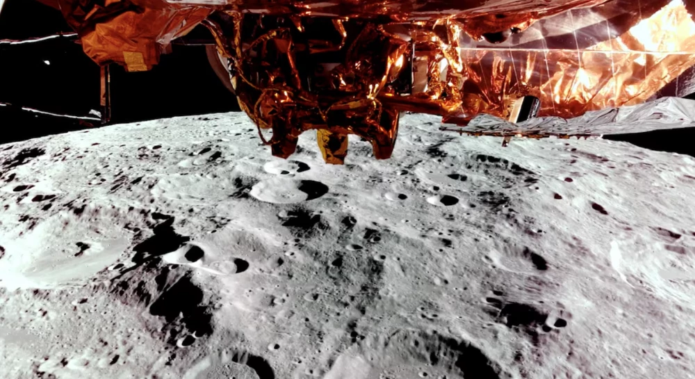 the moon passes by firefly aerospace s blue ghost spaceship ahead of its landing february 24 2025 in this screengrab taken from a video obtained from social media firefly aerospace via x via reuters the moon passes by firefly aerospace s blue ghost spaceship ahead of its landing february 24 2025 in this screengrab taken from a video obtained from social media firefly aerospace via x via reuters