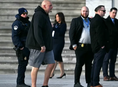 senator john fetterman attends trump s inauguration in shorts and sneakers