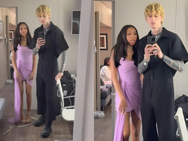 Machine Gun Kelly and daughter Casie at Kids' Choice Awards