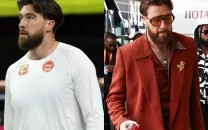 travis kelce trolled for 70s inspired super bowl look and alleged hair transplant travis kelce trolled for 70s inspired super bowl look and alleged hair transplant