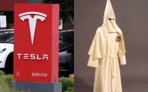 tesla logo goes viral amid claims of kkk resemblance following kanye west controversy tesla logo goes viral amid claims of kkk resemblance following kanye west controversy