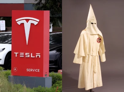 tesla logo goes viral amid claims of kkk resemblance following kanye west controversy tesla logo goes viral amid claims of kkk resemblance following kanye west controversy