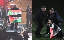 super bowl halftime performer arrested after sudan and gaza protest during kendrick lamar s set super bowl halftime performer arrested after sudan and gaza protest during kendrick lamar s set