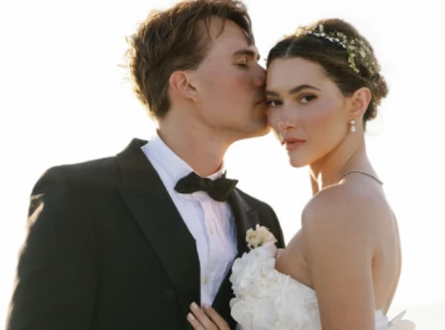 influencer madeleine white reveals much anticipated photos of santorini wedding to dj andrew fedyk