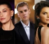 hailey bieber jokes about kendall jenner s photo with justin always telling a story with her hands