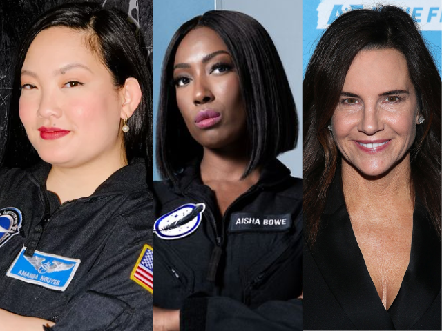 Photo: Bioastronautics research scientist Amanda Nguyen, former NASA rocket scientist Aisha Bowe, and Kerianne Flynn, will join the mission too.