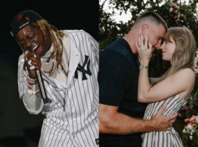 lil wayne congratulates taylor swift and travis kelce on engagement during kansas city concert lil wayne congratulates taylor swift and travis kelce on engagement during kansas city concert
