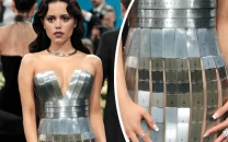 jenna ortega stuns with sculptural precision in metal ruler balmain dress at 2025 met gala jenna ortega stuns with sculptural precision in metal ruler balmain dress at 2025 met gala