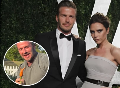 david beckham s garden carrot leaves victoria embarrassed in funny home video