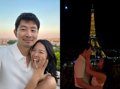 simu liu announces engagement to allison hsu following paris proposal