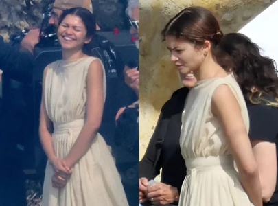 zendaya s first look on the the odyssey set features bridal style costume as filming begins zendaya s first look on the the odyssey set features bridal style costume as filming begins