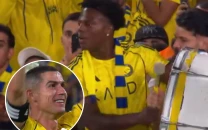 cristiano ronaldo shows ishowspeed viking clap celebration after al nassr victory cristiano ronaldo shows ishowspeed viking clap celebration after al nassr victory