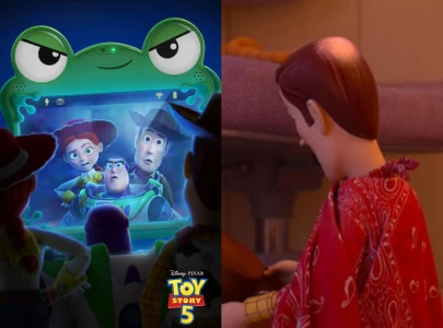 toy story 5 official trailer reveals new antagonist lilypad and woody s bald spot