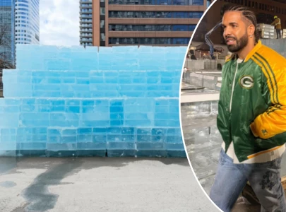drake teases iceman release date with ice sculpture display in toronto
