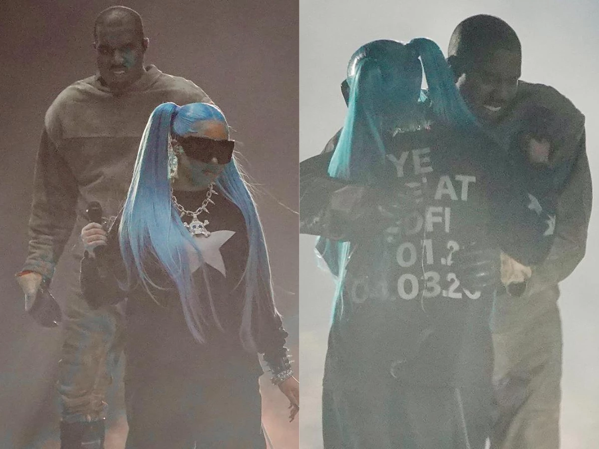 kanye west brings out daughter north on stage during los angeles concert