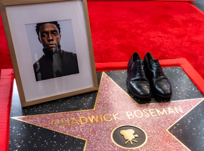 chadwick boseman honoured with star on hollywood walk of fame posthumously