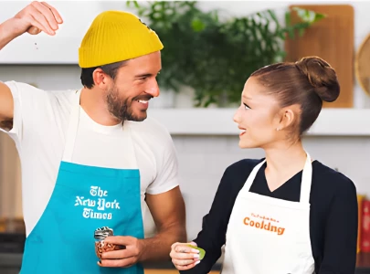 ariana grande and jonathan bailey s chemistry earns praise amid nyt cooking appearance
