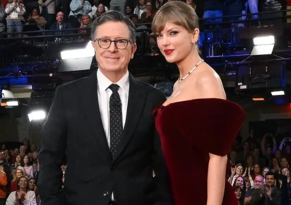 Taylor Swift styles burgundy minidress, reveals personal favourite songs on Stephen Colbert's show Taylor Swift styles burgundy minidress, reveals personal favourite songs on Stephen Colbert's show