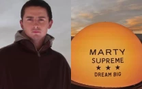 timoth e chalamet appears atop las vegas sphere to promote marty supreme ahead of release