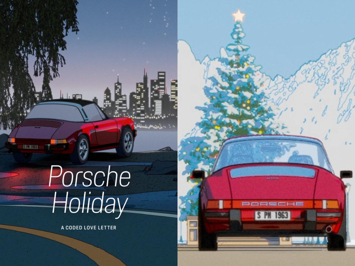 Porsche 2025 holiday campaign gains attention by using handcrafted