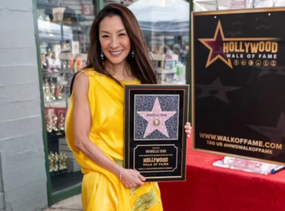 michelle yeoh receives hollywood walk of fame star after four decade career michelle yeoh receives hollywood walk of fame star after four decade career