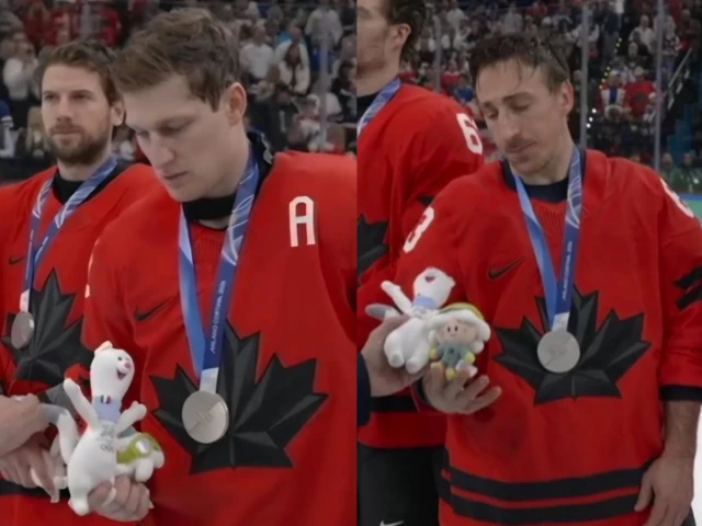 Canadian men’s hockey players’ reaction to stuffed toy after Olympic defeat against USA goes viral Canadian men’s hockey players’ reaction to stuffed toy after Olympic defeat against USA goes viral