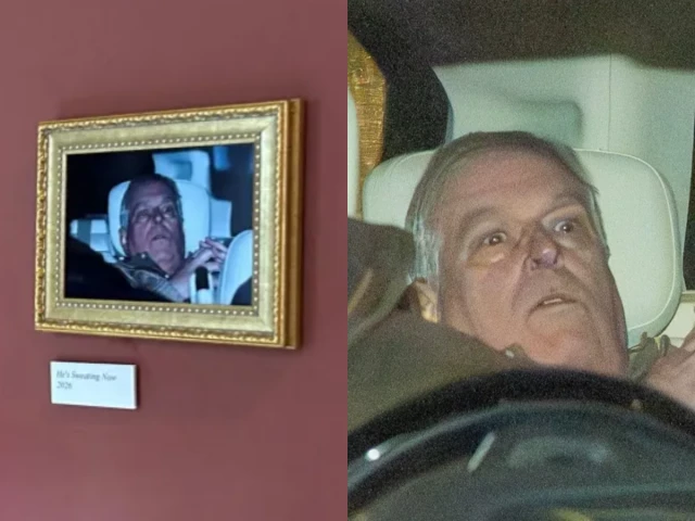 Ex-Prince Andrew’s arrest image displayed in Louvre by activists amid protest Ex-Prince Andrew’s arrest image displayed in Louvre by activists amid protest