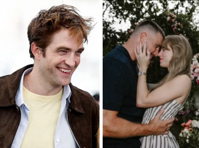 robert pattinson explains his absence from taylor swift s wedding jokes about missing raffle gifts