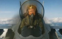 ai  generated king trump dumps on no kings protestors from fighter jet in response video ai  generated king trump dumps on no kings protestors from fighter jet in response video