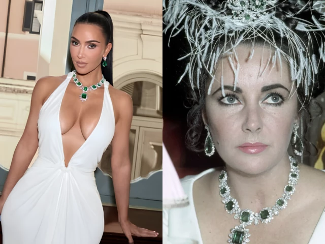 Kim Kardashian wears Elizabeth Taylor’s $12.7 million emerald necklace in Rome