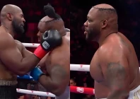 jarrell miller loses hairpiece mid fight against kingsley ibeh goes on to claim split decision win at msg