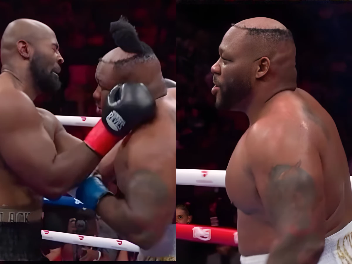 jarrell miller loses hairpiece mid fight against kingsley ibeh goes on to claim split decision win at msg