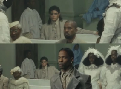 kanye west features michael jackson impersonator in father video with travis scott