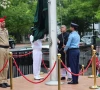 pakistan ambassador to the us rizwan saeed sheikh hoists the national flag during an independence day ceremony at the pakistan embassy in washington on friday photo x