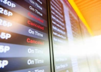 a display board shows canceled flights at denver international airport on november 6 2025 in denver colorado photo afp