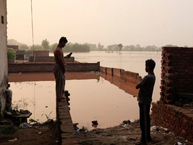 flood water in river ravi in punjab photo afp flood water in river ravi in punjab photo afp