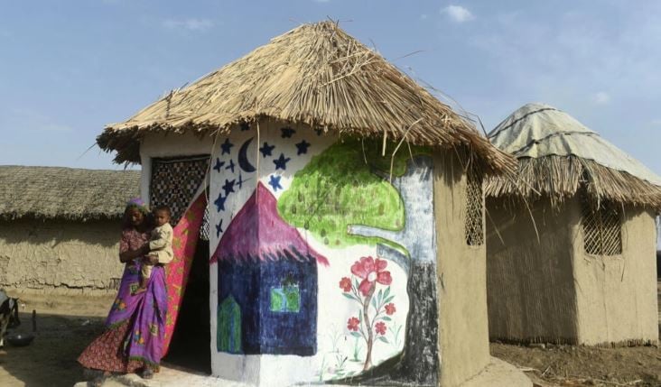 pakistan s pono colony was developed just months before biblical monsoon rains arrived last summer and displaced eight million people photo afp