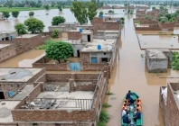 water everywhere rescuers navigate submerged streets to evacuate residents of pathan colony in ferozewala tehsil photo express