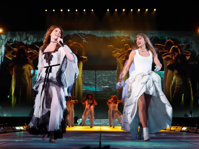 florence welch joins taylor swift on stage for florida during eras tour in miami