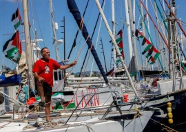 gaza flotilla struck by drone in tunisia gaza flotilla struck by drone in tunisia