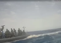 an israeli naval boat intercepts the global sumud flotilla en route to gaza in an attempt to deliver aid at sea may 18 2026 in this screengrab taken from a handout video global sumud flotilla reuters