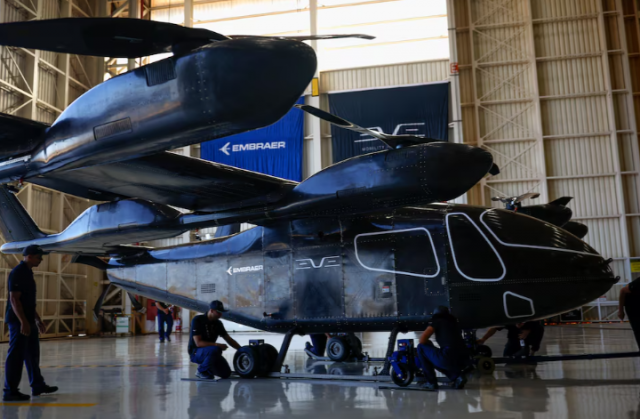 flying taxi prototype unveiled by embraer s eve