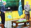deputy prime minister and foreign minister ishaq dar at a joint press briefing with singapore s foreign minister dr vivian balakrishnan october 30 2026 photo foreignoffice x
