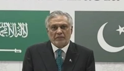 foreign minister ishaq dar talking to media in islamabad on march 29 screengrab foreign minister ishaq dar talking to media in islamabad on march 29 screengrab