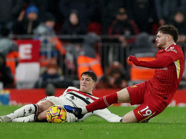 manchester united s alejandro garnacho in action with liverpool s harvey elliott photo reuters