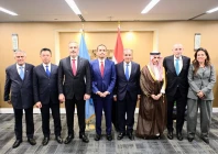 a group photo of the foreign ministers of pakistan egypt t rkiye indonesia jordan qatar saudi arabia and the uae after their meeting on the sidelines of the 81st un general assembly in new york on sept 21 2026 photo fo